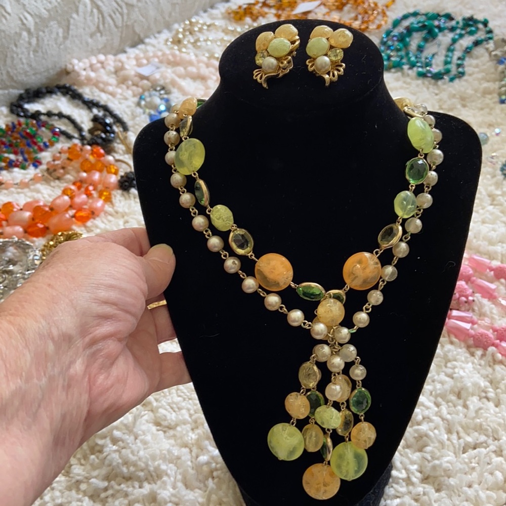 Vintage Kramer Necklace and Earrings